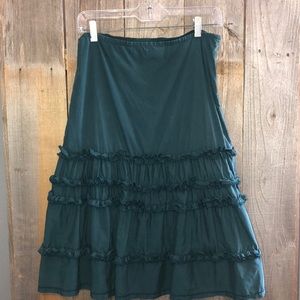 Ann Taylor Loft Size 4P Teal Blue Ruffled Skirt
